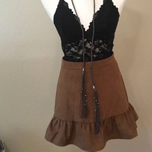 JCrew Faux Suede Skirt